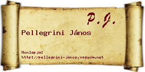 Pellegrini János névjegykártya